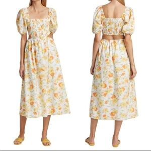 Faithfull the Brand “Loucetta” Cotton Midi Dress